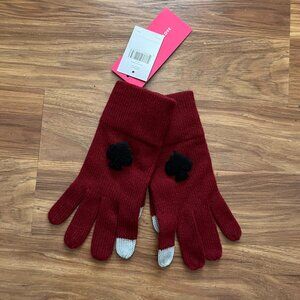 NWT Kate Spade tech friendly gloves maroon